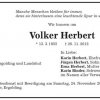 Herbert Volker 1955-2012 Todesanzeige